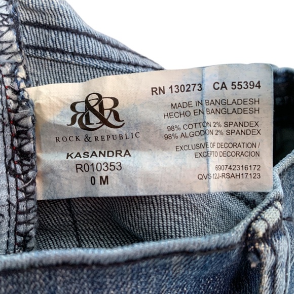 NWT Rock & Republic Women's Jeans Size 0 Bootcut Kasanda NEW - Picture 3 of 9